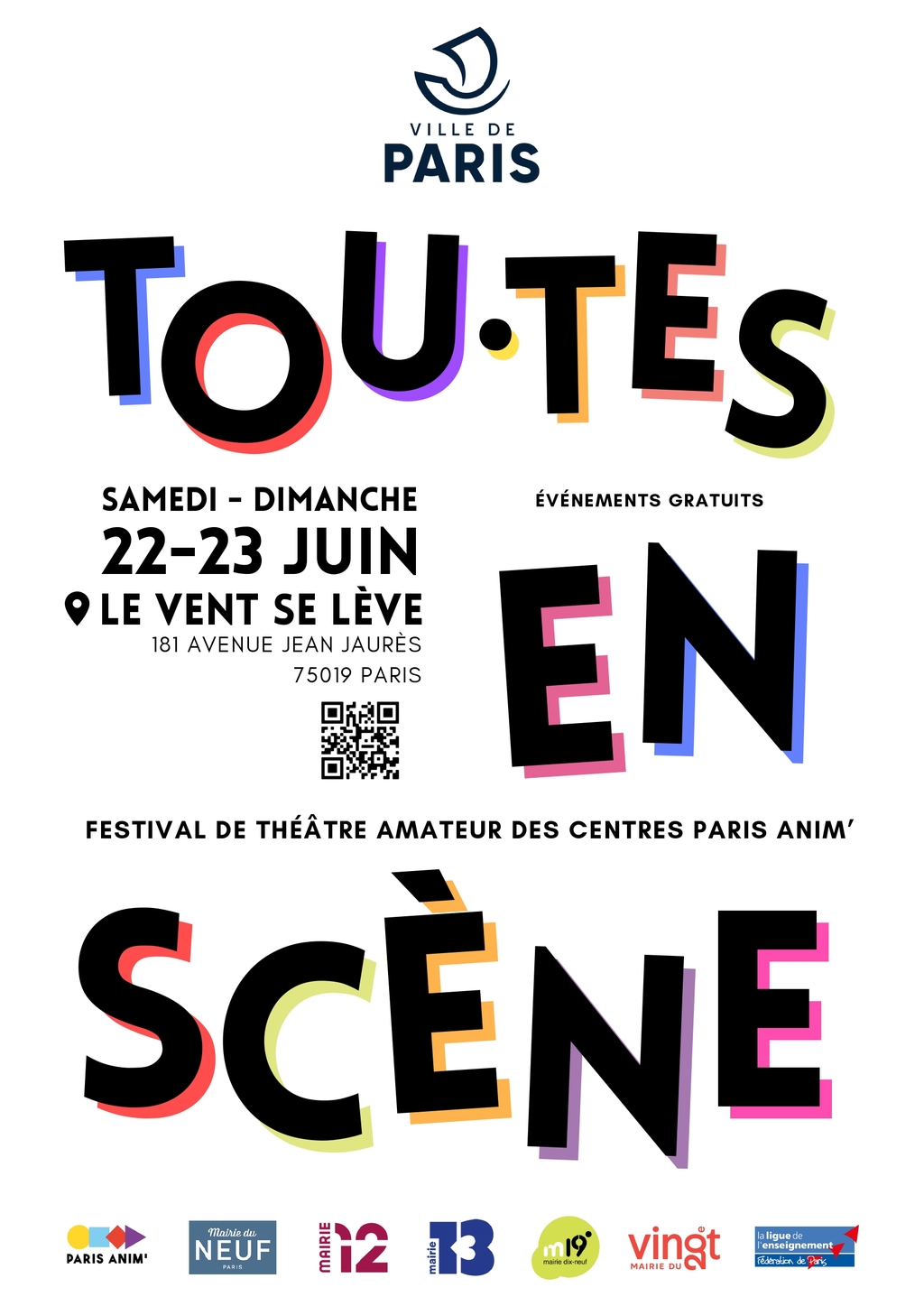 TOU·TES EN SCÈNE - Festival de théâtre amateur des Centres Paris Anim'