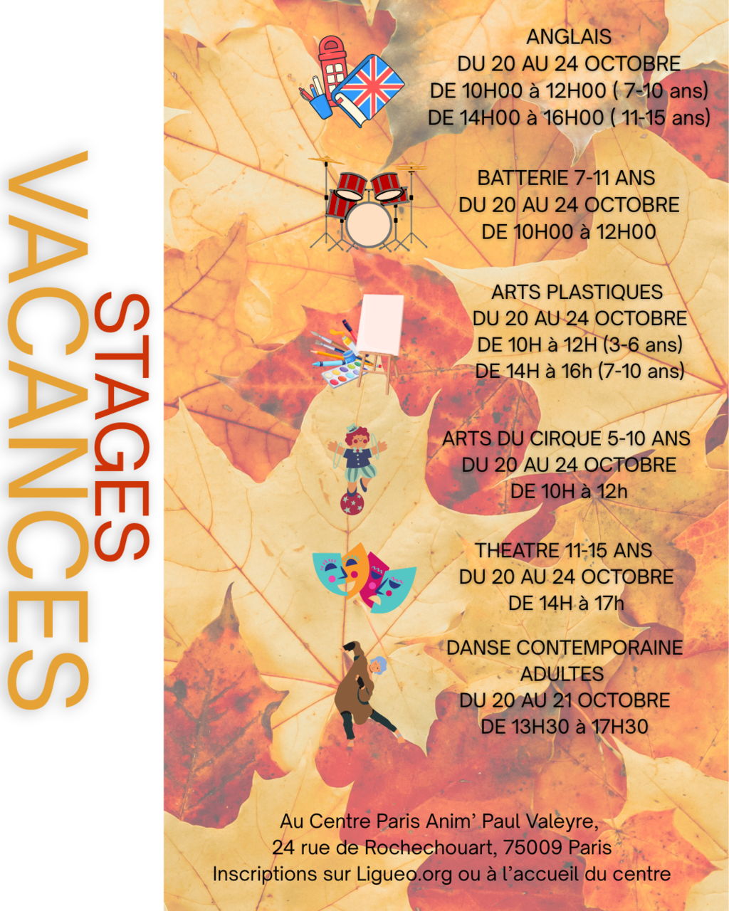 [STAGES VACANCES AUTOMNE]