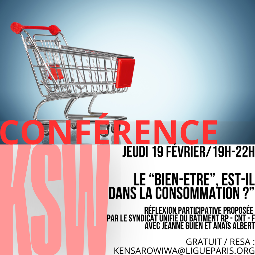 LE “BIEN-ETRE”, EST-IL DANS LA CONSOMMATION ?”  (Syndicat Unifié du Bâtiment RP - CNT - f)