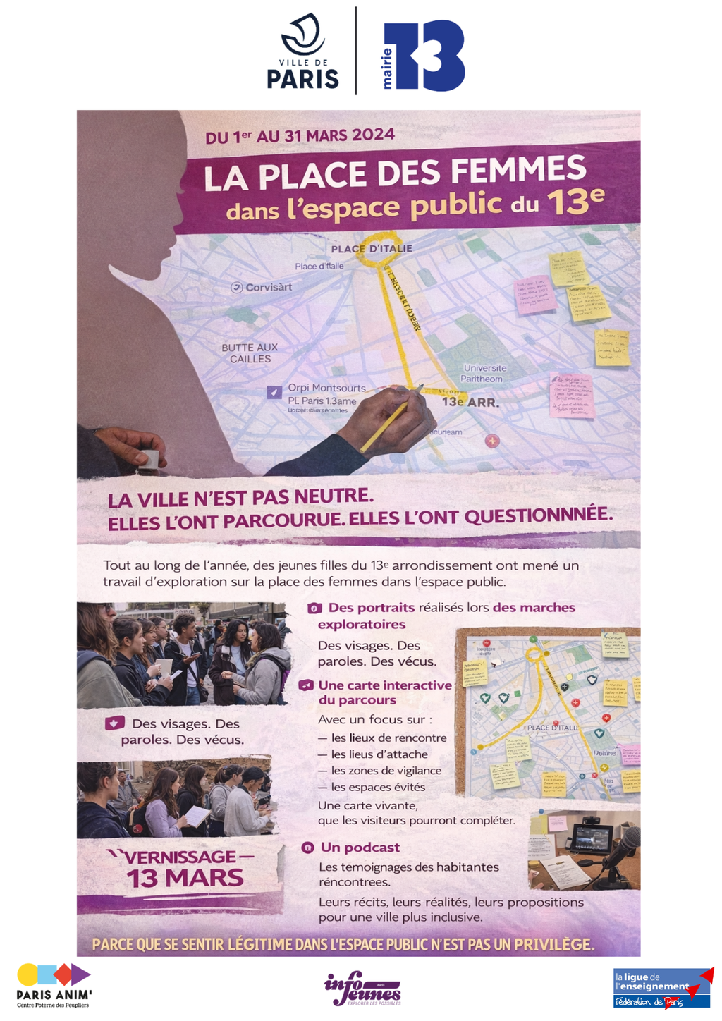 La place des femmes dans l’espace public du 13ème