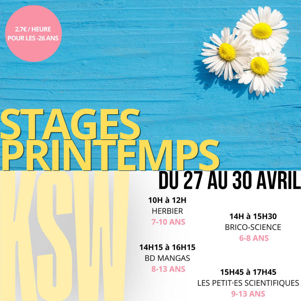 STAGES PRINTEMPS Semaine du 27 au 30 avril