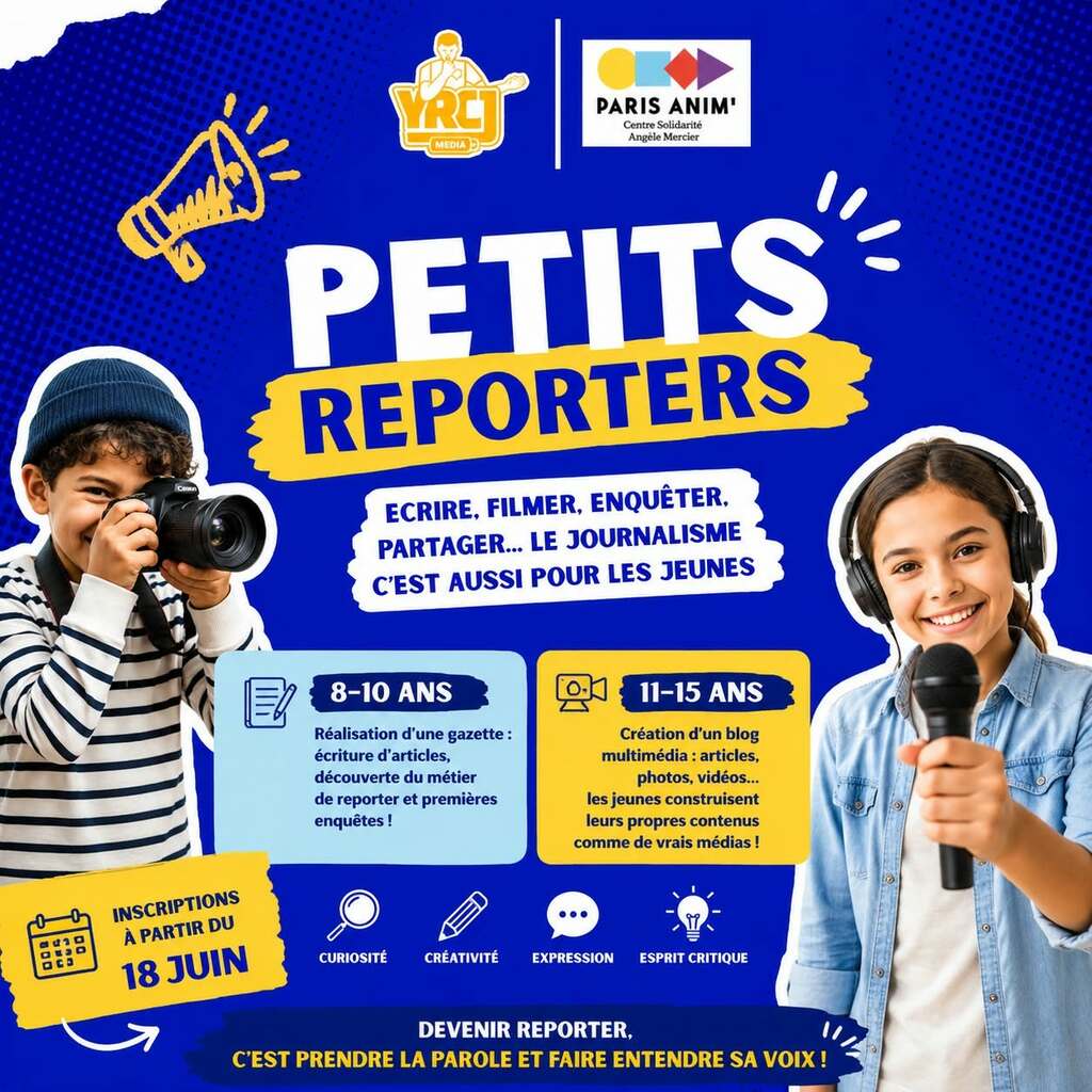 NOUVEAU ! - Atelier Jeunes Reporters (8-10 ans & 11-15 ans)