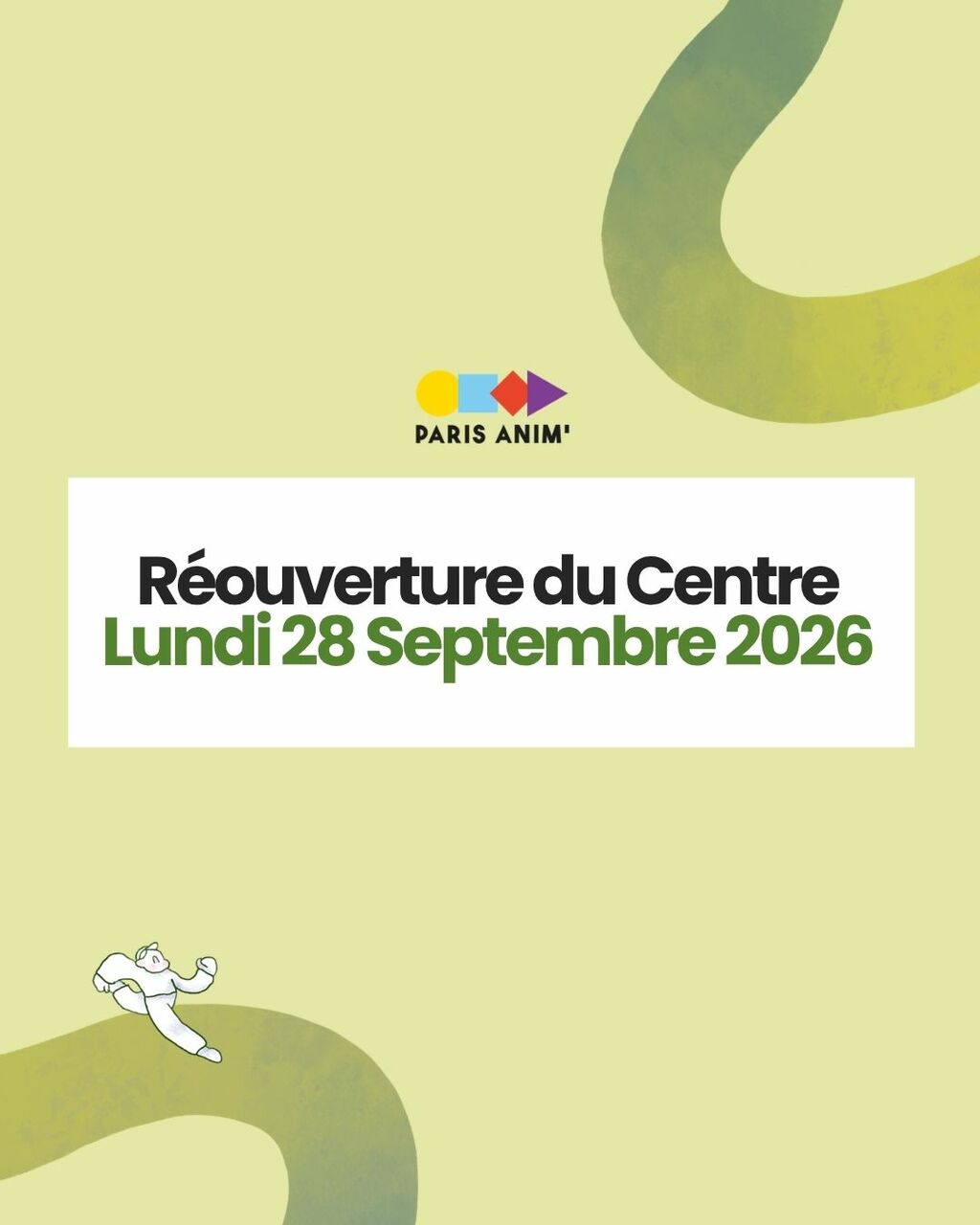 Ré-ouverture du Centre Paris Anim' Mathis le lundi 28 Septembre 2026