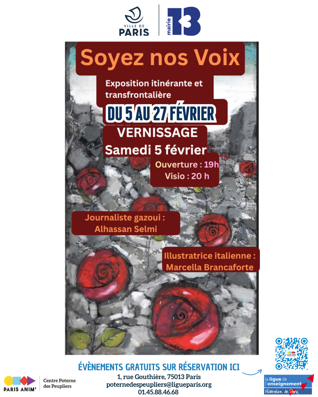 "Soyez nos voix"