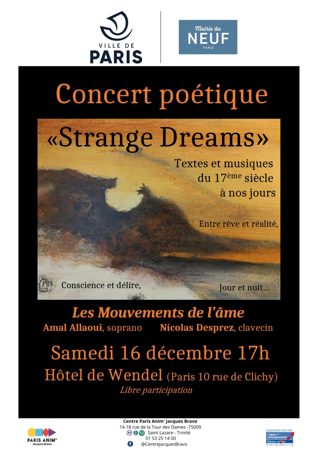 concert : Strange Dreams samedi 16 décembre à 17h00