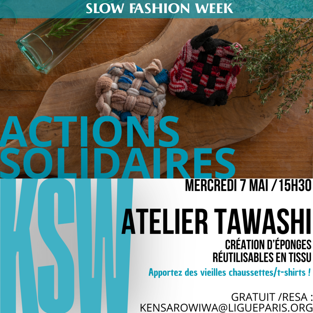 Atelier Tawashi - Création d’éponges réutilisables en tissu